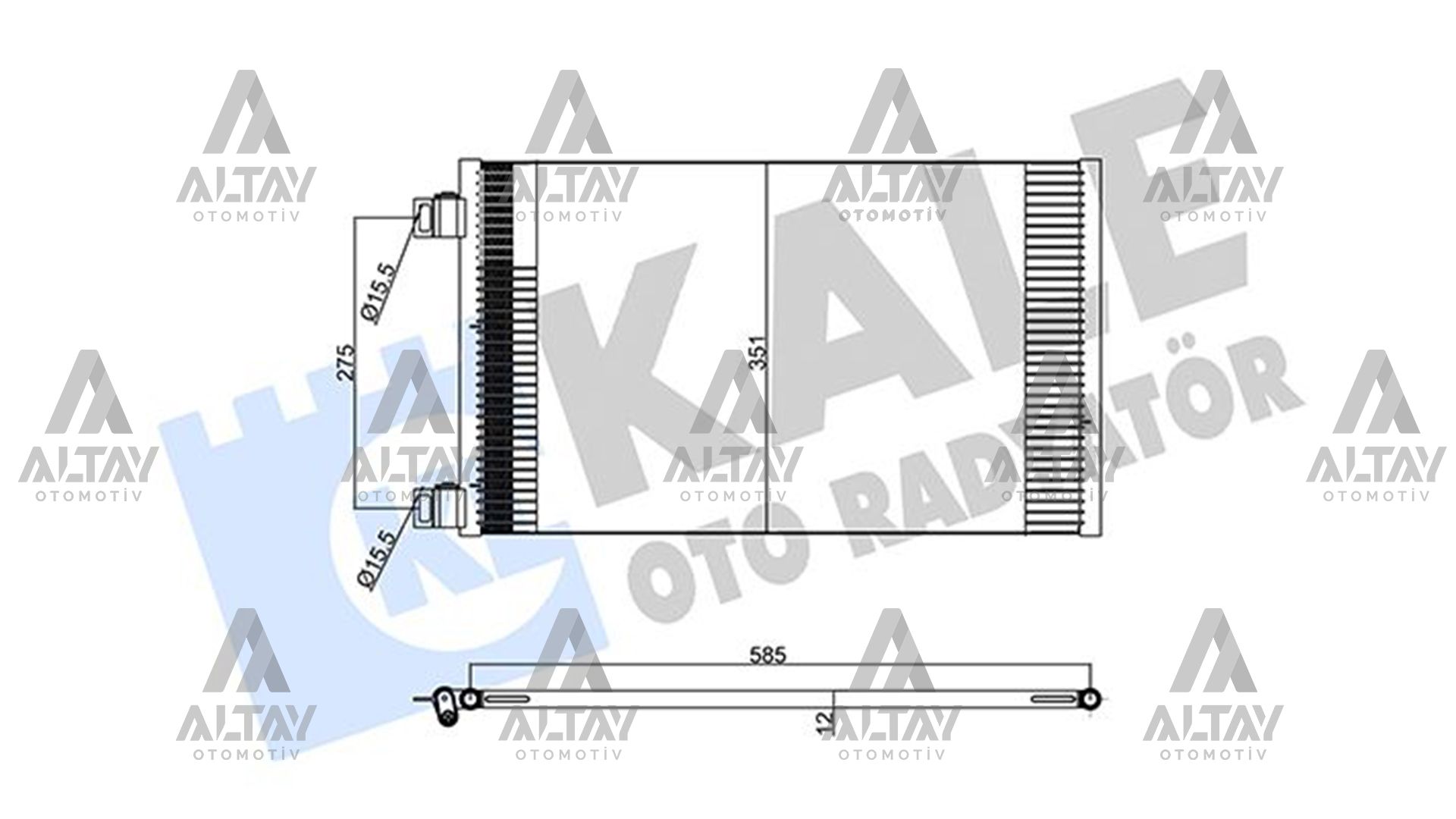 Renault Kangoo Klima Radyatörü 2008- Radyatör OEM 8200455795